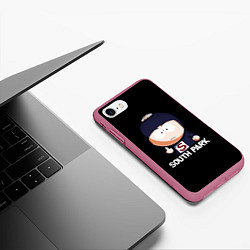 Чехол iPhone 7/8 матовый South Park - мультфильм Южный парк, цвет: 3D-малиновый — фото 2