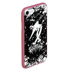 Чехол iPhone 7/8 матовый Ghostemane texture, цвет: 3D-малиновый — фото 2