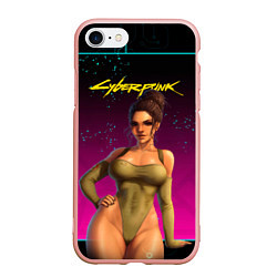 Чехол iPhone 7/8 матовый Sexy сyberpunk Panam 18, цвет: 3D-светло-розовый