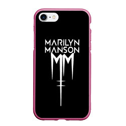 Чехол iPhone 7/8 матовый Marilyn manson rock n roll