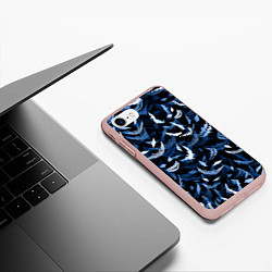 Чехол iPhone 7/8 матовый Drain monsters, цвет: 3D-светло-розовый — фото 2