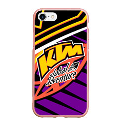 Чехол iPhone 7/8 матовый KTM VINTAGE 90S, цвет: 3D-светло-розовый