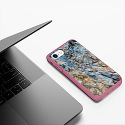 Чехол iPhone 7/8 матовый Скала Текстура, цвет: 3D-малиновый — фото 2