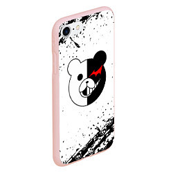Чехол iPhone 7/8 матовый Monokuma монокума, цвет: 3D-светло-розовый — фото 2