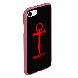 Чехол iPhone 7/8 матовый Vampire: The Masquerade - Bloodhunt Logo Лого, цвет: 3D-малиновый — фото 2