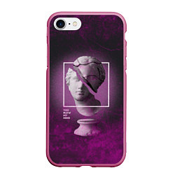 Чехол iPhone 7/8 матовый Vaporwave Statue You Blew My Mind, цвет: 3D-малиновый