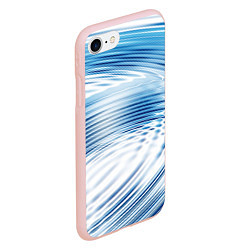 Чехол iPhone 7/8 матовый Круги на воде Океан Wave, цвет: 3D-светло-розовый — фото 2