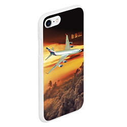 Чехол iPhone 7/8 матовый Гражданский самолет Ил 96-300, цвет: 3D-белый — фото 2