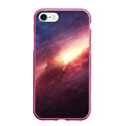 Чехол iPhone 7/8 матовый Рождение звезды, цвет: 3D-малиновый