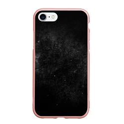 Чехол iPhone 7/8 матовый Черный космос black space, цвет: 3D-светло-розовый