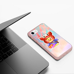 Чехол iPhone 7/8 матовый Лалафанфан в красной шапочке, цвет: 3D-светло-розовый — фото 2