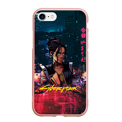 Чехол iPhone 7/8 матовый Панам Cyberpunk2077