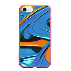 Чехол iPhone 7/8 матовый Abstraction Fashion 2037, цвет: 3D-малиновый