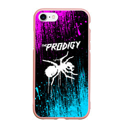 Чехол iPhone 7/8 матовый The prodigy neon, цвет: 3D-светло-розовый