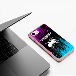 Чехол iPhone 7/8 матовый The prodigy neon, цвет: 3D-светло-розовый — фото 2