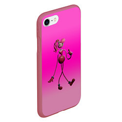 Чехол iPhone 7/8 матовый POPPY PLAYTIME МАМА ДЛИННЫЕ НОГИ, цвет: 3D-малиновый — фото 2