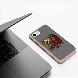 Чехол iPhone 7/8 матовый Blood Angels symbol, цвет: 3D-светло-розовый — фото 2