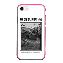 Чехол iPhone 7/8 матовый In the arms of darkness - Burzum, цвет: 3D-малиновый