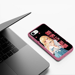 Чехол iPhone 7/8 матовый МАРИН КИТАГАВА ЭТА ФАРФОРОВАЯ КУКЛА, цвет: 3D-малиновый — фото 2