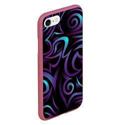 Чехол iPhone 7/8 матовый Неоновое завихрение, цвет: 3D-малиновый — фото 2