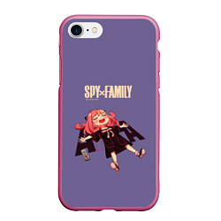 Чехол iPhone 7/8 матовый Spy x Family Anya Forger, цвет: 3D-малиновый