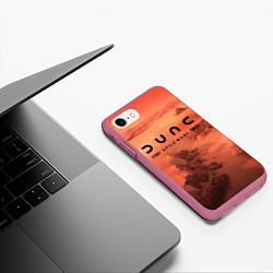 Чехол iPhone 7/8 матовый Dune: Spice Wars, logo, цвет: 3D-малиновый — фото 2