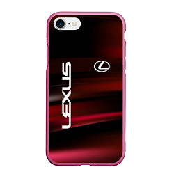 Чехол iPhone 7/8 матовый Lexus - абстракция, цвет: 3D-малиновый