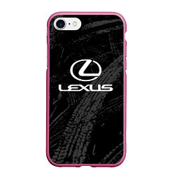 Чехол iPhone 7/8 матовый Lexus - следы шин