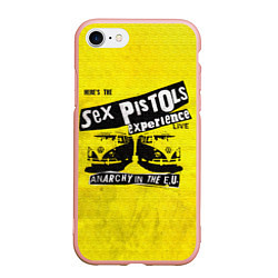 Чехол iPhone 7/8 матовый Sex Pistols experience LIVE, цвет: 3D-светло-розовый