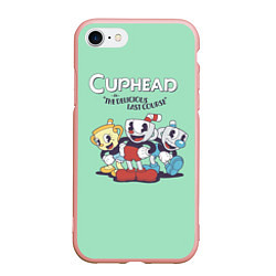 Чехол iPhone 7/8 матовый Cuphead: The Delicious Last Course, цвет: 3D-светло-розовый