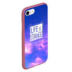 Чехол iPhone 7/8 матовый Life is Strange Remastered - Фрактал, цвет: 3D-малиновый — фото 2