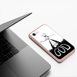 Чехол iPhone 7/8 матовый Не жук, не зверь, но БОГ Hollow Knight, цвет: 3D-светло-розовый — фото 2