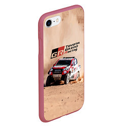 Чехол iPhone 7/8 матовый Toyota Gazoo Racing Desert Rally, цвет: 3D-малиновый — фото 2