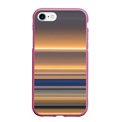Чехол iPhone 7/8 матовый Цветные линии colored lines, цвет: 3D-малиновый