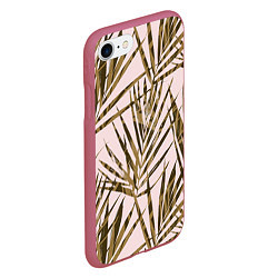 Чехол iPhone 7/8 матовый Тропические Пальмы Летом, цвет: 3D-малиновый — фото 2