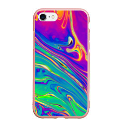 Чехол iPhone 7/8 матовый Абстракция кислота, цвет: 3D-светло-розовый