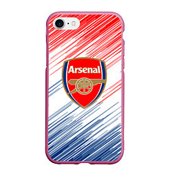 Чехол iPhone 7/8 матовый Арсенал arsenal logo, цвет: 3D-малиновый