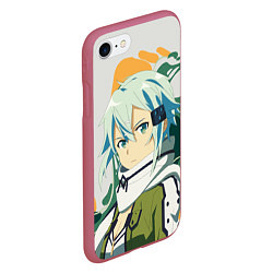 Чехол iPhone 7/8 матовый Асада Сино -Sword Art Online, цвет: 3D-малиновый — фото 2