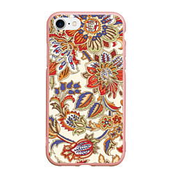 Чехол iPhone 7/8 матовый Цветочный винтажный орнамент