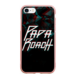 Чехол iPhone 7/8 матовый Papa roach Glitch Big Logo, цвет: 3D-светло-розовый