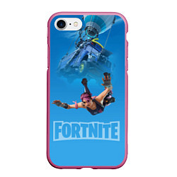 Чехол iPhone 7/8 матовый Fortnite Vintage Ramirez Персонаж десантирование и, цвет: 3D-малиновый