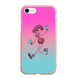 Чехол iPhone 7/8 матовый Мама длинные ноги: Poppy Playtime, цвет: 3D-светло-розовый