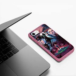 Чехол iPhone 7/8 матовый Stranger Things 4 Векна и Все, цвет: 3D-малиновый — фото 2