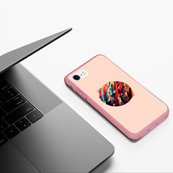 Чехол iPhone 7/8 матовый Абстрактный кружок, цвет: 3D-баблгам — фото 2