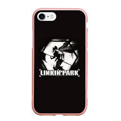 Чехол iPhone 7/8 матовый Linkin Park рисунок баллончиком, цвет: 3D-светло-розовый