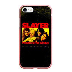 Чехол iPhone 7/8 матовый Praying To Satan - Slayer, цвет: 3D-баблгам