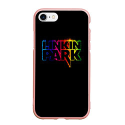 Чехол iPhone 7/8 матовый Linkin Park neon, цвет: 3D-светло-розовый