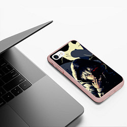 Чехол iPhone 7/8 матовый Токийский Гуль- манга темное фэнтези, цвет: 3D-светло-розовый — фото 2