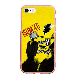 Чехол iPhone 7/8 матовый Go Chuck YourselfHappy Live Surprise - Sum 41, цвет: 3D-светло-розовый