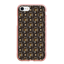 Чехол iPhone 7/8 матовый Объемные цветы 3D паттерн, цвет: 3D-светло-розовый